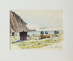 Gunnar Stålbrand Akvarell Grönland 1987