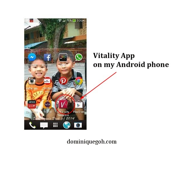 The Vitality App on my phone