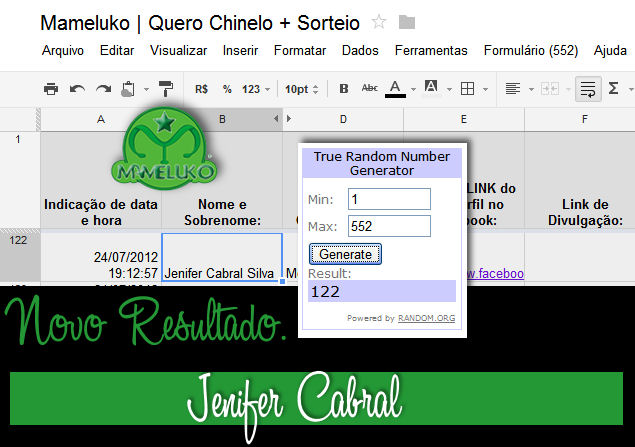 Novo Resultado do Sorteio Mameluko | Quero Chinelo Novo Resultado do Sorteio Mameluko | Quero Chinelo