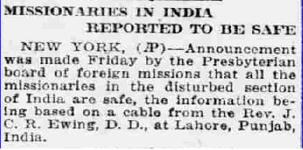 Old India Photos - News published in New York on 03-May-1919