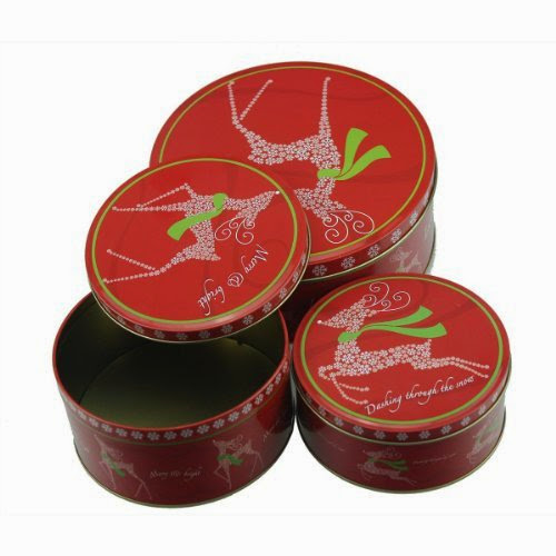  Mother's Day Gift Festive Wedding Candy Box Biscuit Storage Tin Jars 1 Set/3 PCS