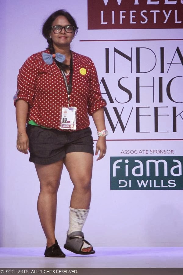 Fashion designer Niharika Pandey on Day 4 of Wills Lifestyle India Fashion Week (WIFW) Spring/Summer 2014, held in Delhi.