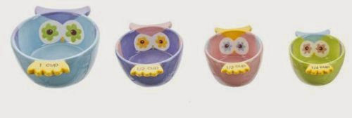Ganz Measuring Spoons Ceramic Owl Set of 4