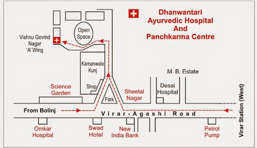 Dhanwantari Ayurvedic Hospital & Panchkarma Centre, A-001,002, Vishnu Govind Nagar CHS, Inside Kamanwala Compound,, Opp. Swad Hotel, Virar Station Road ( Agashi Road ),, Virar West., Virar, Maharashtra 401303, India, Ayurvedic_Treatment_Center, state MH