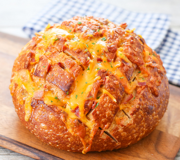 photo of a Bacon Cheddar Pull Apart Bread