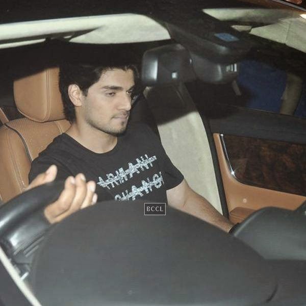 Suraj Pancholi looks intense as he arrives for the screening of a movie, in Mumbai, on July 24, 2014. (Pic: Viral Bhayani)<br /> 