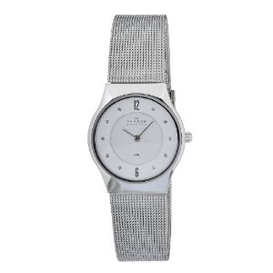  Skagen Women's O233SSSC Quartz Silver Dial Stainless Steel Watch