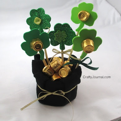Pot of Gold Shamrock Bouquet by Crafty Journal 