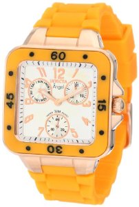  Invicta Women's 1298 Angel Collection Multi-Function Orange Rubber Watch