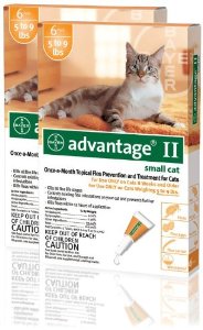  12 MONTH Advantage II Flea Control Medium Cat (for Cats 5-9 lbs.) ORANGE