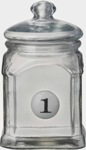  Square Glass Biscotti Jar - Number 1