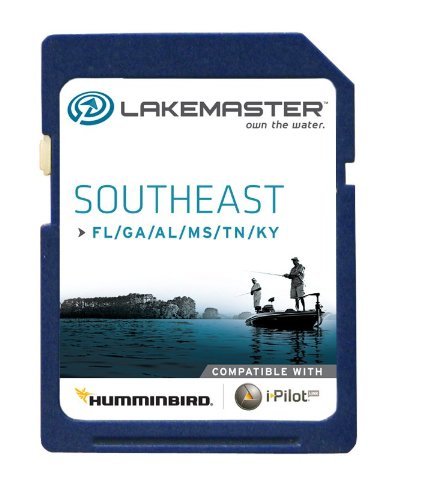 Lakemaster 6000231  Digital GPS Electronic Fishing Chart - Southeast States  - Florida, Georgia, Alabama, Mississippi, Tennessee