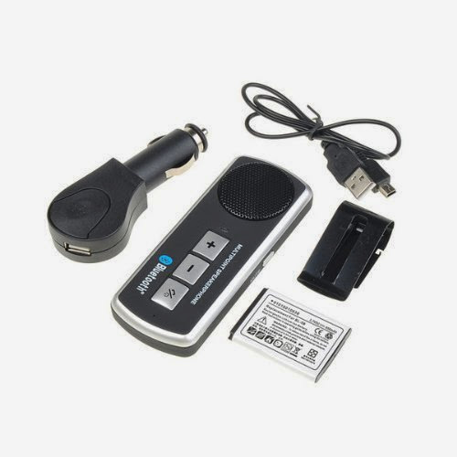  BestDealUSA Portable Handsfree Bluetooth Speakerphone Car Kit Speaker Phone Black