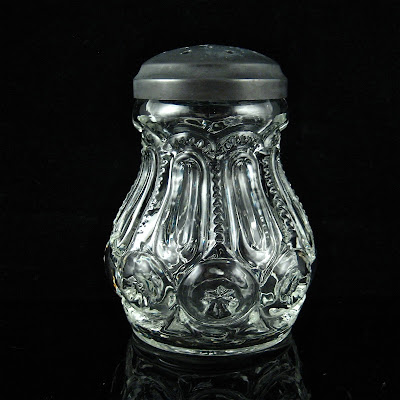 Clear or Colorless Moon and Star Sugar Shaker Muffineer aka Palace with Period Lid