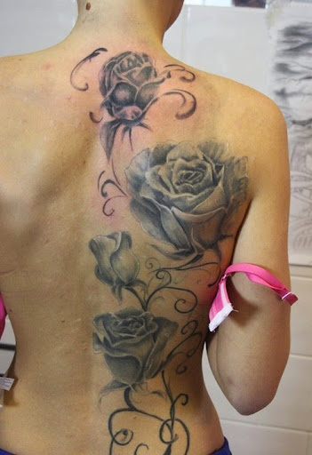 rose tattoos Full Back