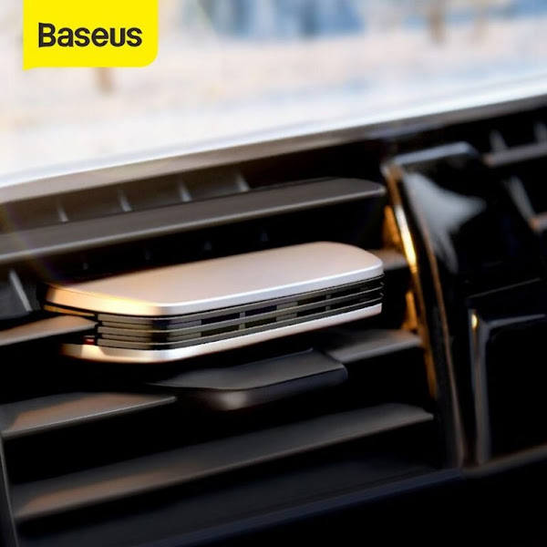Bộ khuếch tán nước hoa khô dùng trên xe ô tô Baseus Metal Paddle Car Air Freshener ( Metal Aromatherapy , Air Vent , with 3 Solid Perfume )