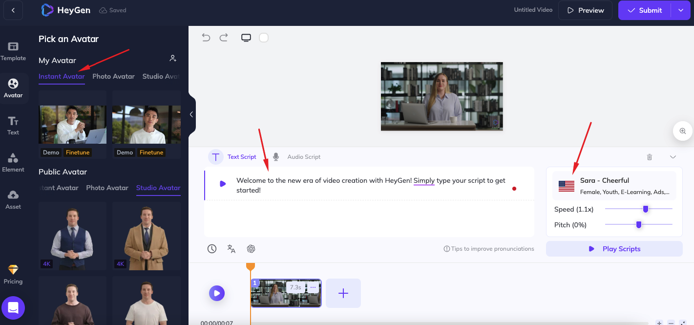 heygen video editor