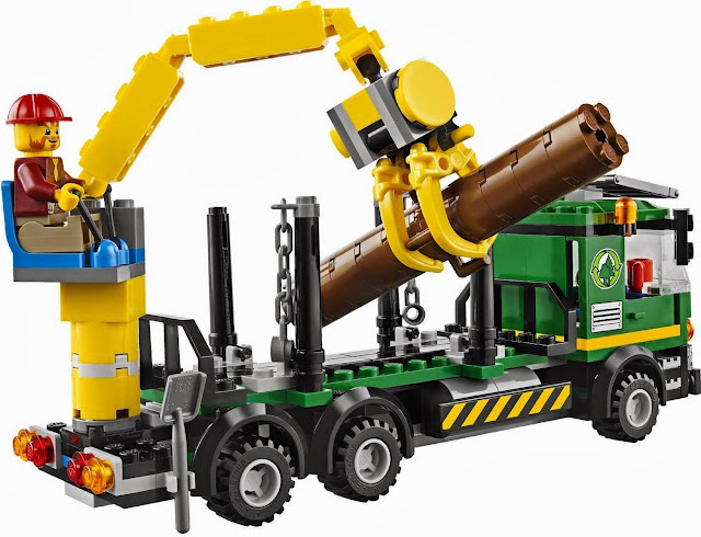 Khéo léo và chính xác nâng gỗ lên xe trong bộ xếp hình Lego City 60059 Logging Truck Khéo léo và chính xác nâng gỗ lên xe trong bộ xếp hình Lego City 60059 Logging Truck