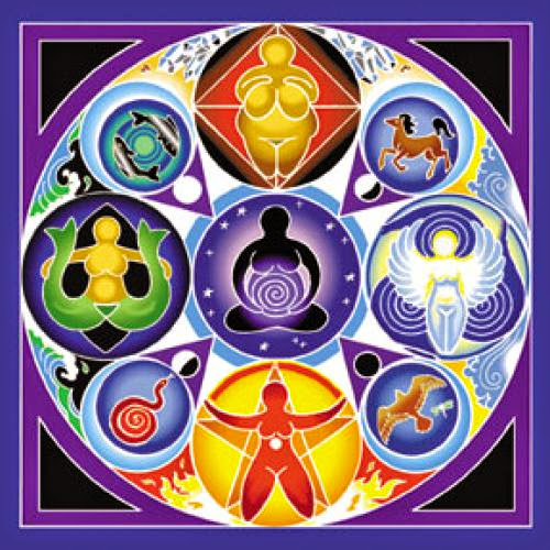 Goddesses Of The Elements Mandala Banner