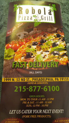 Meal Takeaway «Robola Pizza & Grill -», reviews and photos, 1999 N 52nd St, Philadelphia, PA 19131, USA