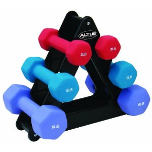 Altus Athletic 32-Pound Dumbbell Set with Stand