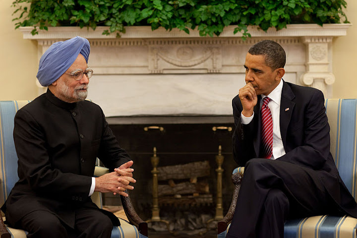 Indian Prime Minister Manmohan Singh with US President Barack Obama