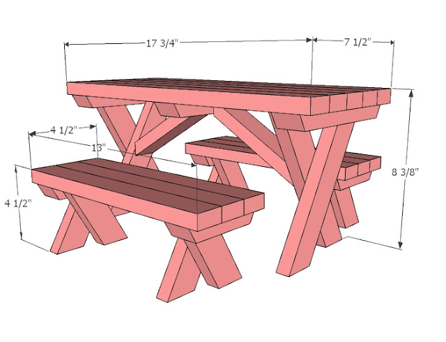 How To Draw A Picnic Table A doll x picnic table and