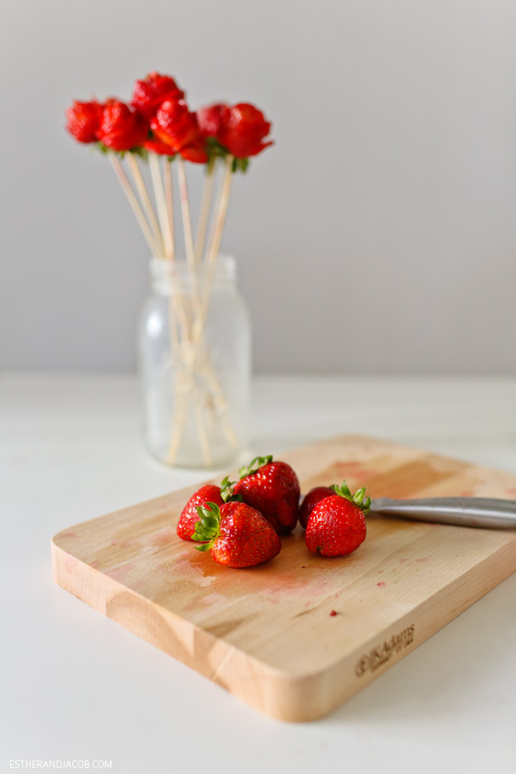 How to make strawberry roses | Fruit Bouquet DIY.