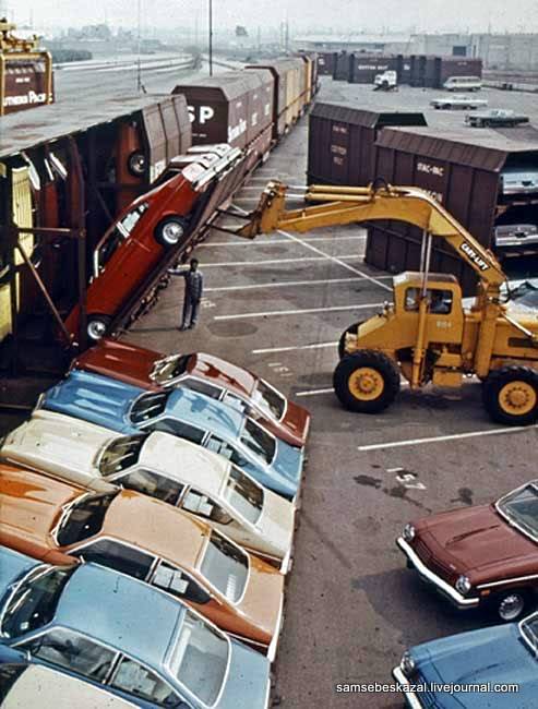 Как перевозили в 70-х автомобили