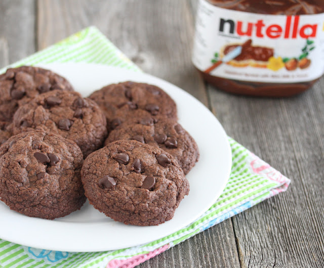 photo of a plate 4 Ingredient Nutella Cookies