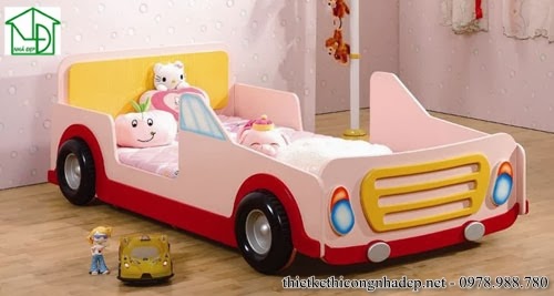 Sản xuất giường ngủ hình ô tô cho bé
