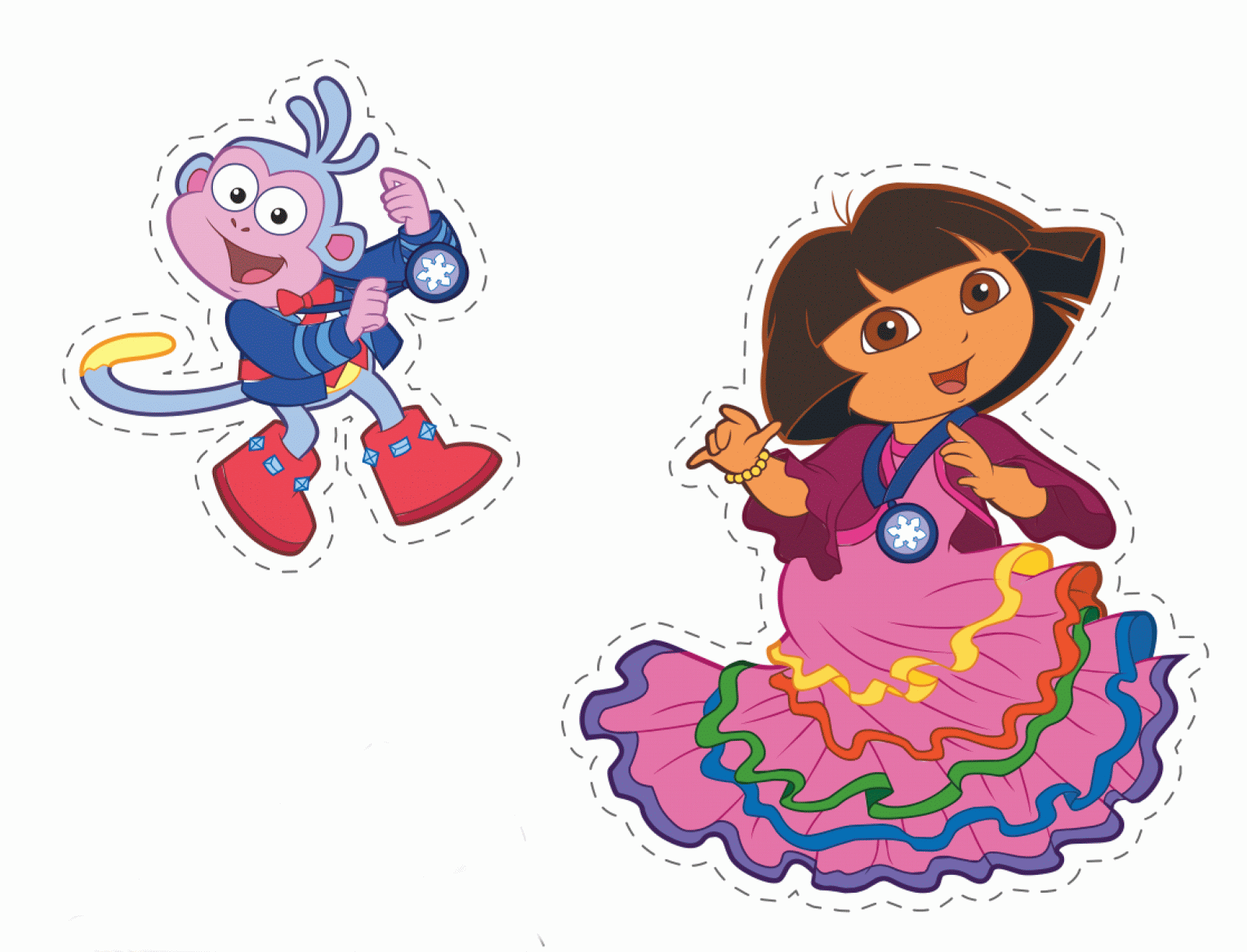 Recortar a Dora disfrazada con botas-Colorear dibujos,letras, Actividades  infantiles