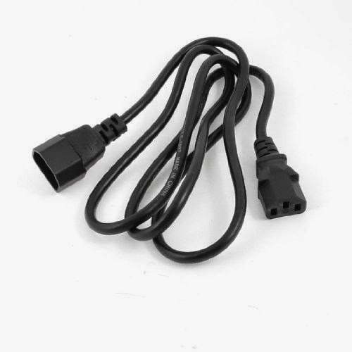  AC 250V 10A IEC320 C13 Female Socket to C14 Male Plug Power Cable Black 1.4M