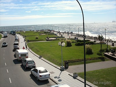 Calle costera de Mar del Plata