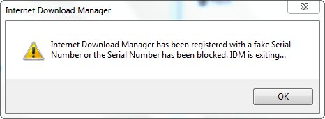 cara mengatasi idm serial number has been blocked