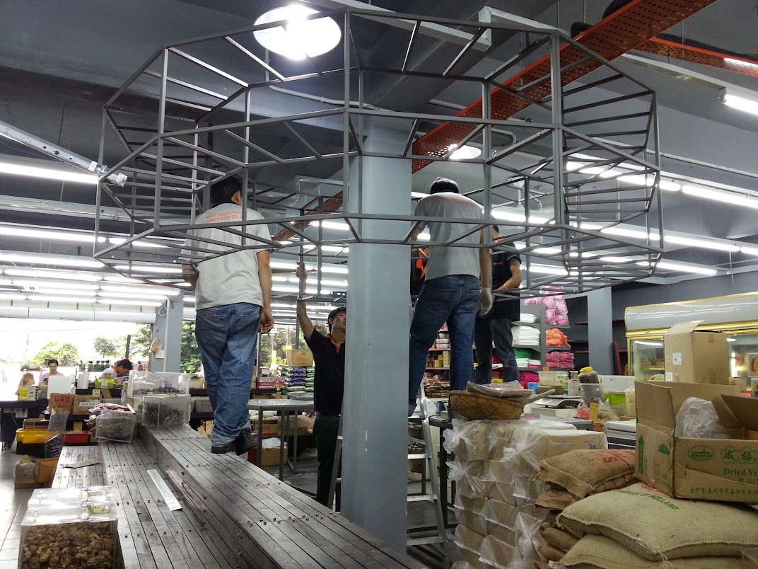 install hung rack