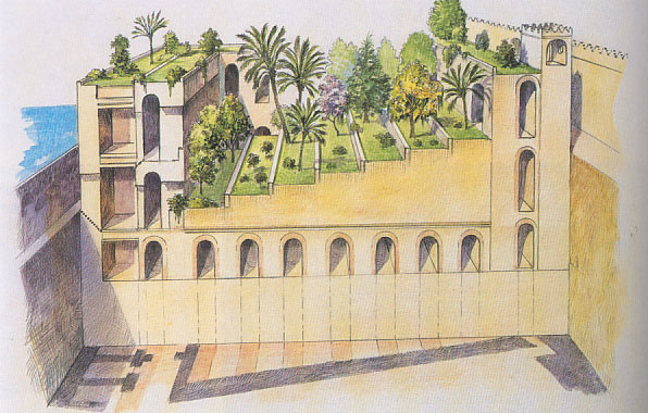 La favola della botte: giardini pensili di babilonia Disegni di pozzo da giardino