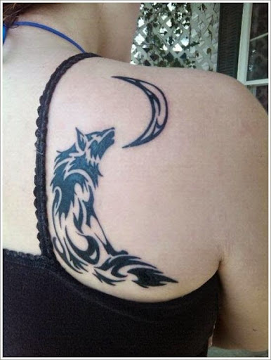 Tribal Wolf Tattoos for Girls