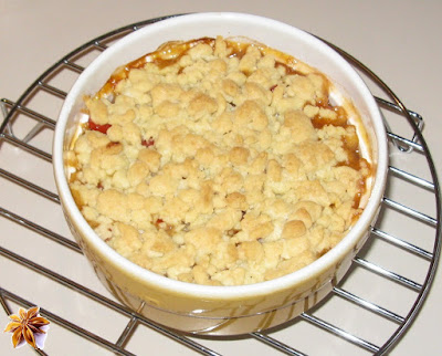 Crumble de tomates et de poivrons - recette indexée dans la rubriques Entrées