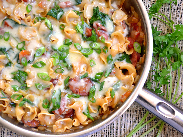 Creamy Spinach & Sausage Pasta