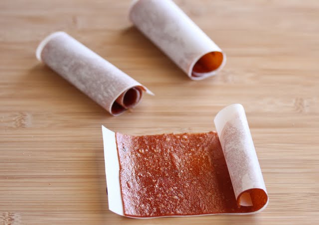 photo of three rolls of fruit leather