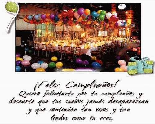 Tarjeta de felicitacion para saludos de cumple Tarjeta de felicitacion para saludos de cumple