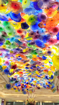 obligatory admiration of the Dale Chihuly created Fiori di Como glass sculpture in the Bellagio lobby in Las Vegas