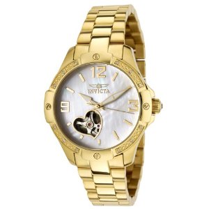 Invicta Women's 0290 Specialty Collection Automatic Diamond Accented 18k Gold-Plated Watch