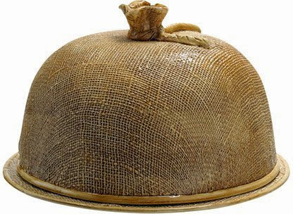 Vietri Jute Cake Dome With Plate