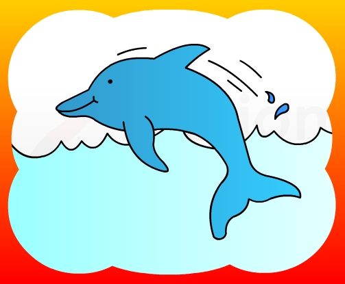 How to draw Dolphin for kids