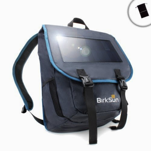  Solar Powered Beach Pack Travel Backpack - Charge Cameras , Phones , Tablets While You Enjoy The Sun -Works with Samsung Galaxy S4 / GoPro Hero 3  &  More