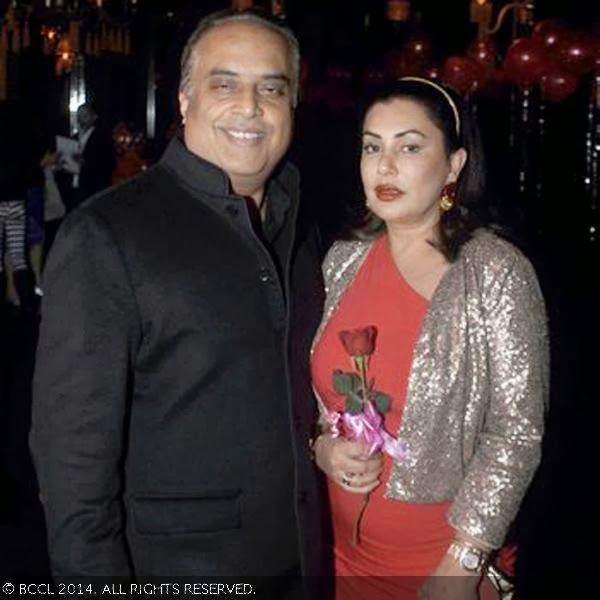 Guests at the party during a Valentine's Day party, hosted by Roop and Bela Madan, held in the city.