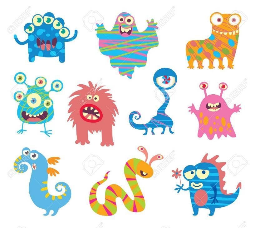 Resultado de imagen para dibujos de monstruos de dibujos animados