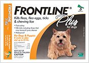  3 MONTH Frontline PLUS Orange for Dogs 0-22 lbs